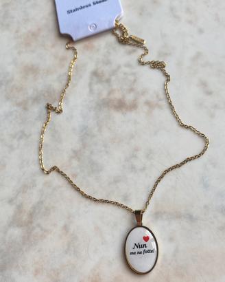 Collana ‘Nun me ne fotte’ acciaio inox