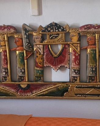 pannello in legno intagliato balinese