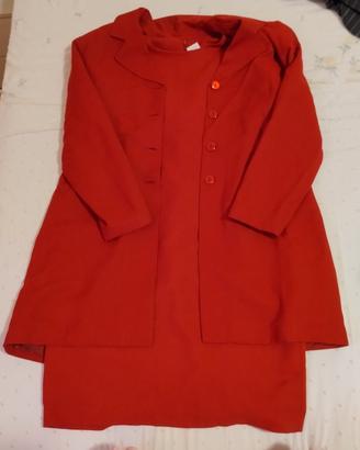 Set-Sopra abito e tubino rosso