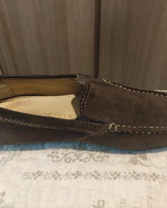 Mocassino camoscio  marrone scuro Geox