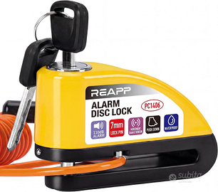 REAPP Bloccadisco Moto con Allarme 110 dB.
