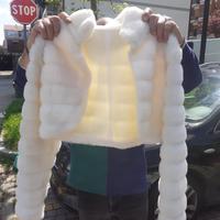 COPRISPALLA in pelliccia bianca