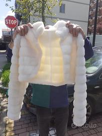 COPRISPALLA in pelliccia bianca