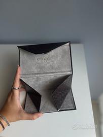 Portaocchiali Gucci monogram GG marrone