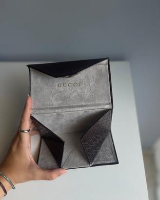 Portaocchiali Gucci monogram GG marrone
