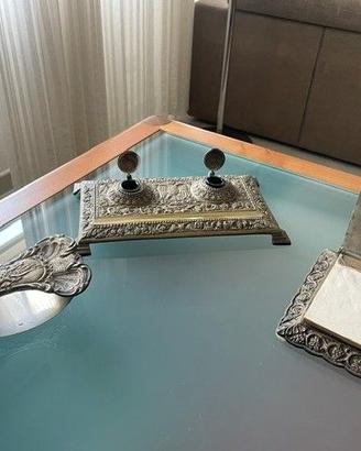 Set da scrivania in metallo pesante