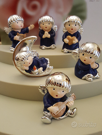 Angeli blu bomboniera