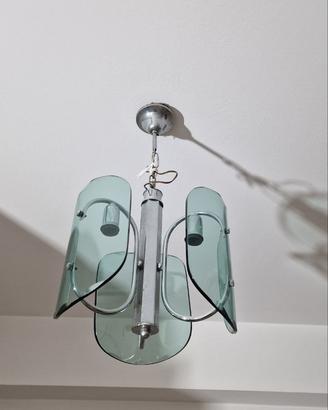 Lampadario modernariato anni ’60/’70 vetro vintage