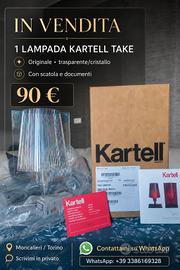 Lampada Kartell TAKE originale trasparente con sca