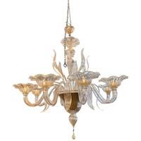 lampadario 8 luci in vetro di Murano