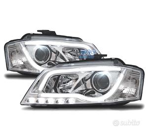 FARI AUDI A3 8P 08-12 LUCE DIURNA A TUBO FONDO CRO