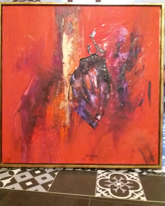 Quadro olio su tela cm 80x80