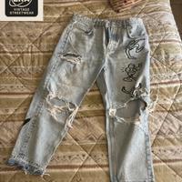 🎨 Jeans ZARA x Keith Haring style – L (w32)