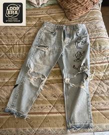 🎨 Jeans ZARA x Keith Haring style – L (w32)