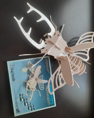 Puzzle 3D Stag-beetle legno