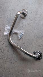 Maniglione acciaio cromato angolato 90° 50x25 cm