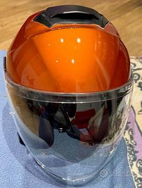 Casco Jet Arancione Metallizzato