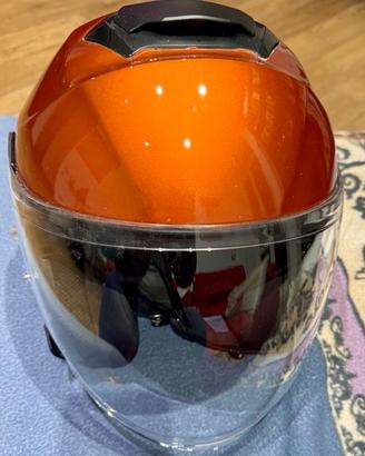 Casco Jet Arancione Metallizzato