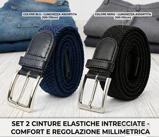 2 cinture elastiche intrecciate 