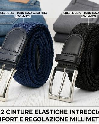 2 cinture elastiche intrecciate 