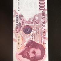 Lire 50.000 Bernini 1 tipo Lett.E