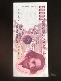 Lire 50.000 Bernini 1 tipo Lett.E