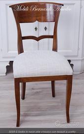 N.8 SEDIE SALA DA PRANZO IN  NOCE GRIGIO PERLA