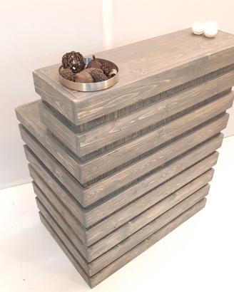 reception banco cassa legno design allestimento