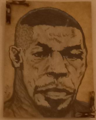 Disegno a carboncino di Mike Tyson