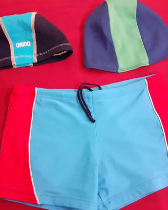 Costume bambino e cuffie piscina
