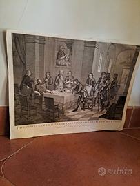 Incisione antica su carta di Napoleone Bonaparte