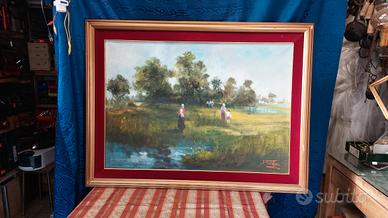 grande dipinto olio su tela damiano tartaglia