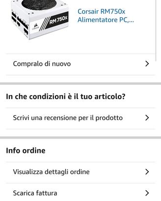 Alimentatore Corsair rm750x 750w