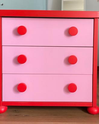 cassettiera IKEA rosa