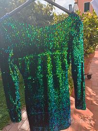 Vestito nuovo senza cartellino con paillettes