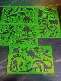 10 fogli stencil 