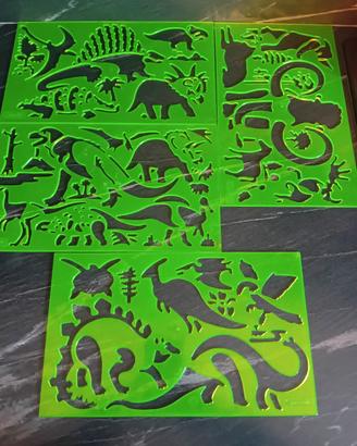 10 fogli stencil 