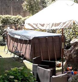 piscina bestway cm 412×201×122 con doccia.