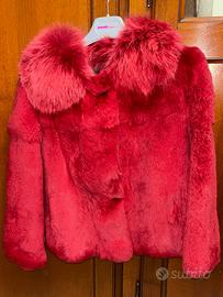 Pellicciotto in lapin e volpe rosso