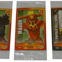 Card Gormiti-07 LORD PIRON-11 MAGOR-18 POPOLO ARIA
