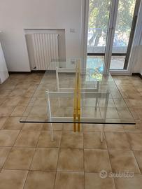 Tavolo di vetro 180x90x76