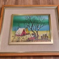 quadro naif karisky olio su tela 1979 paesaggio ex