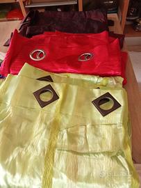 Lotto di tre set di tende da due teli ognuna