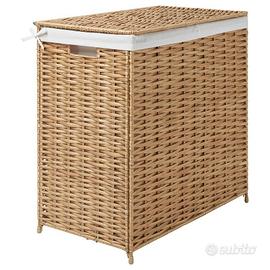 Cesta bucato IKEA NATTGIBBA 100L in salice - NUOVA