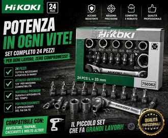 HiKOKI Set Inserti 24 Pezzi 1/4