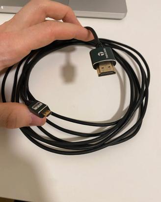Cavo Micro HDMI a HDMI Slim 3m 4K@60Hz