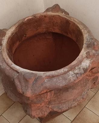 Vaso fiori terracotta decorata vintage 30(27)xh43