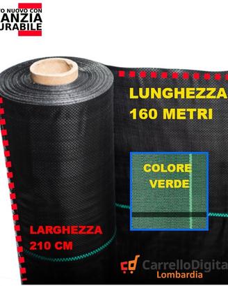 Telo per pacciamatura 210cm x 160m 100gr/mq