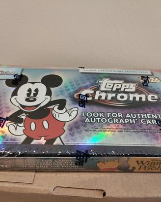 2026 Topps Chrome Disney hobby box di cards nuovo