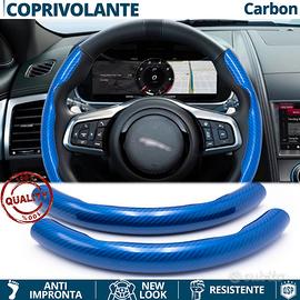 COPRIVOLANTE per JAGUAR Effetto CARBONIO Blu